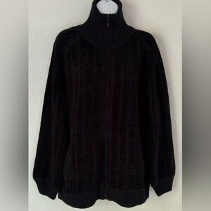 Draper’s & Damon’s Fleece Knit Sweater Jacket